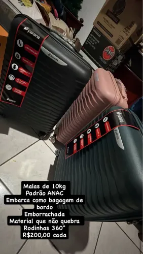 Mala de Viagem 10kg Siliconada Bagagem de Mão Nova