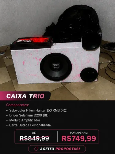 CAIXA TRIO COMPLETA - PRONTA PARA USAR ?