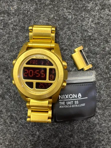 Relógio Nixon Unit SS All Gold - Digital Luxo (Raro / Excelente Estado)