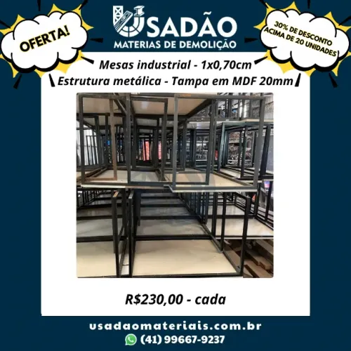 Mesas Industrial - 1x0,70m