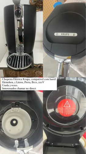 Chopeira Elétrica Beertender Heineken Krups 