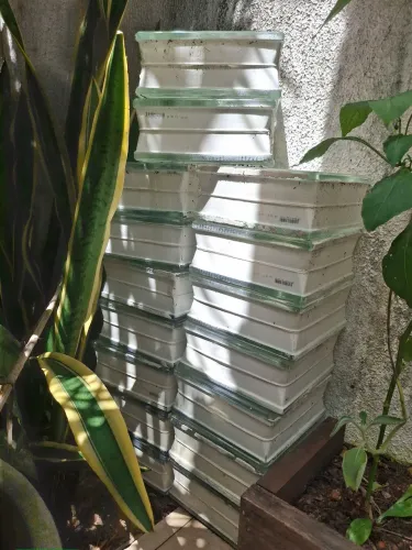 16 blocos de vidro 9x9