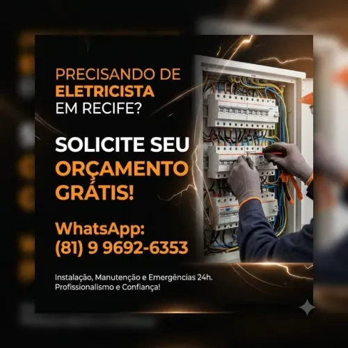  Eletricista Residencial e Comercial. Instalamos LED, ar-condicionado, chuveiros, tomadas