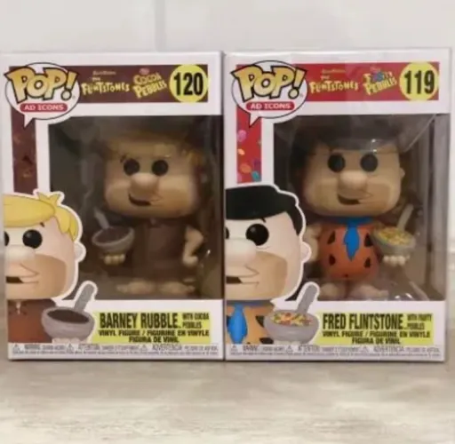 Dupla de funko pop fred e barney de os Flintstones