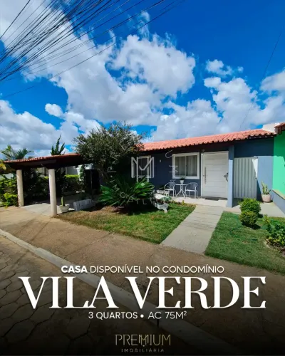 Casa no Condomínio Vila Verde, 3/4 - 75m² Primavera - Vitória da Conquista - BA