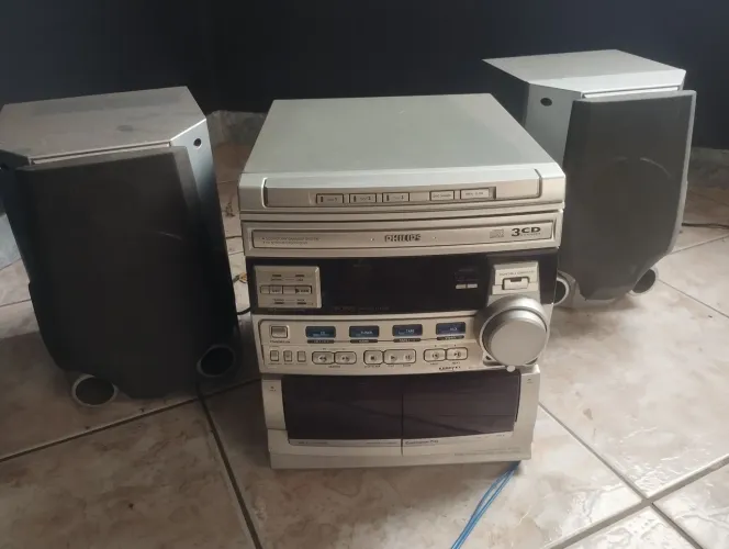 Mini system Philips FW390C - Relíquia 100% íntegra -Entrada Auxiliar/RCA
