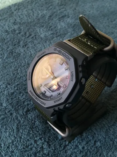 GShock GA-B2100CT (Bluetooth e Carregamento Solar) + Pulseira Nato de Nylon
