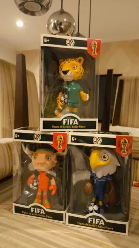 Kit dos 3 mascotes da FIFA copa 2026