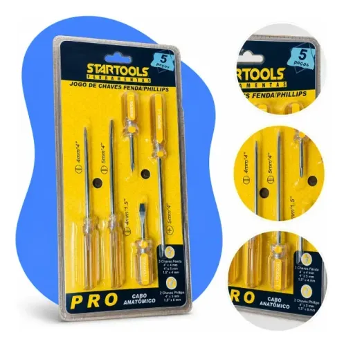 JOGO DE CHAVES DE FENDA E PHILIPS STARTOOLS