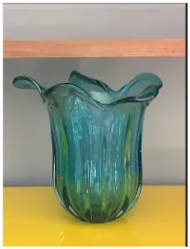 Vaso Murano - Verde agua pequeno