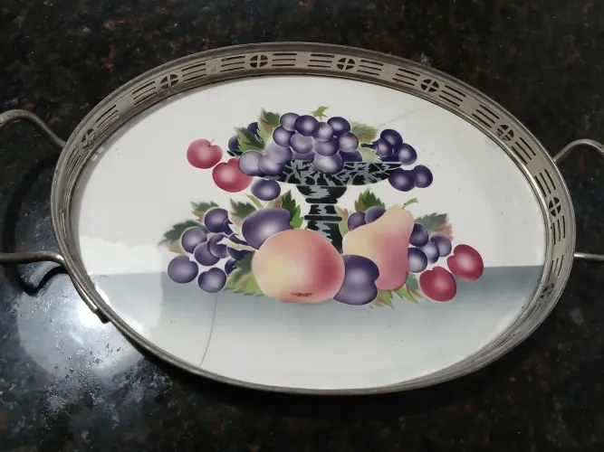 Bandeja decorativa antiguidade