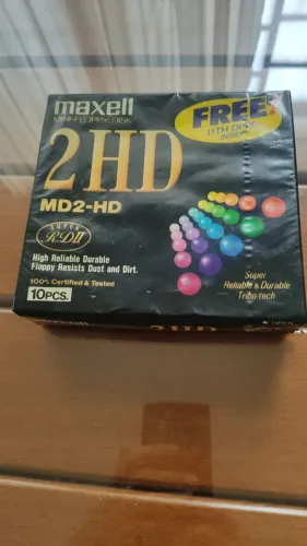 Caixa Lacrada Maxell MD2-HD com 11 Disquetes 5¼? 1,2 MB - Made in Japan - Vintage