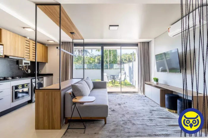 Studio garden para locação na Lagoa da Conceição - 1 quarto, 1 banheiro
