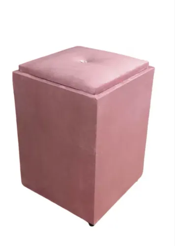 Par de puff rosa 
