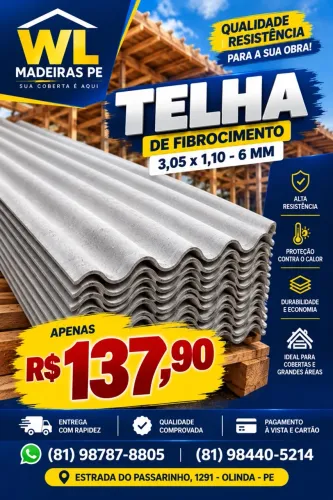 Telha 3.05x1.10 6mm