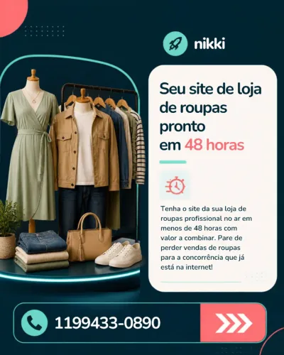 SITE de loja para direcionar anúncios de marketing do Insta e FB.