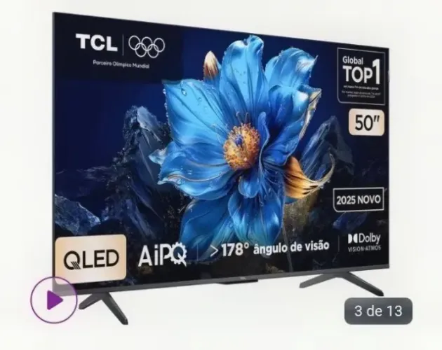 A Smart TV TCL 50P7K de 50 parcela em 10x exprência visual inteligente. Ela combina tecn
