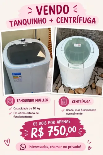 Tanquinho + centrífuga
