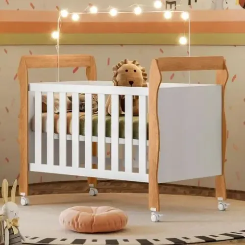 Berco Mini Cama Soninho com 3 Funcionalidades Amadeirado