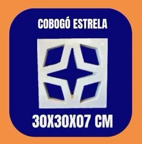 Cobogó estrela 30x30x7
