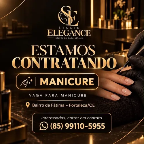 Contrata-se manicure (contratação imediata no bairro de Fátima)