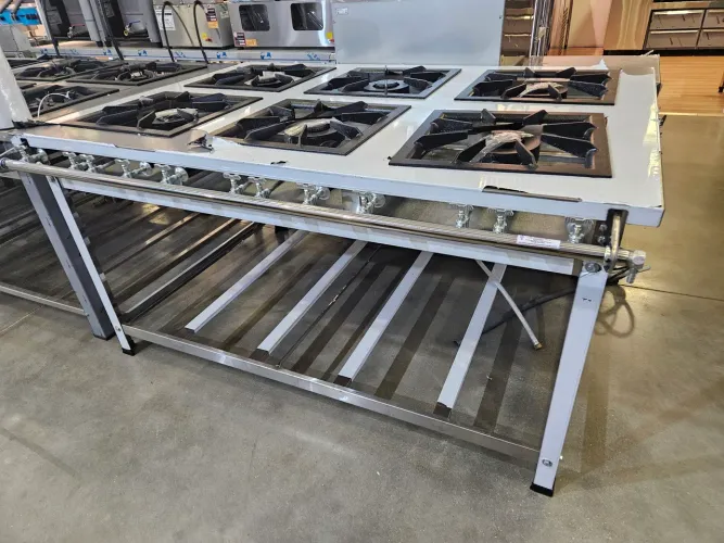 fogão industrial inox 6 bocas 40x40 - novo a pronta entrega