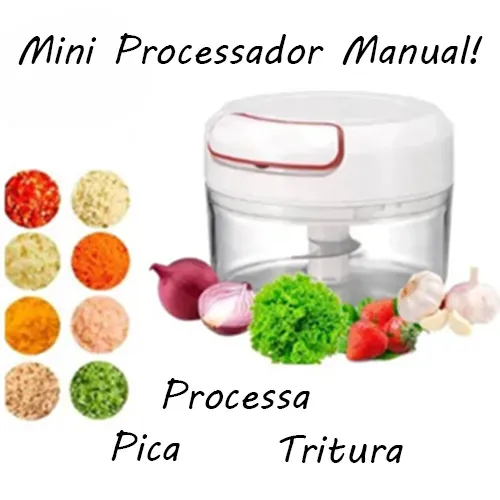 Mini Triturador Picador de temperos 150ml, 2 Lâminas em Inox