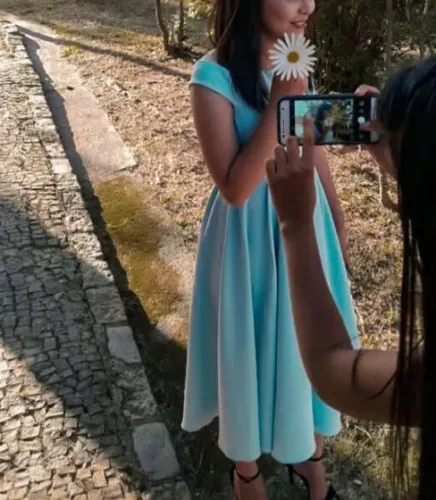 vestido azul para eventos
