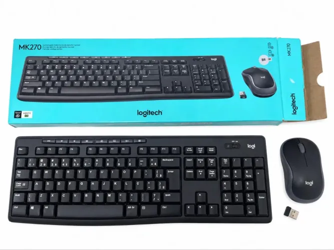 Combo Teclado e Mouse sem fio Logitech MK270