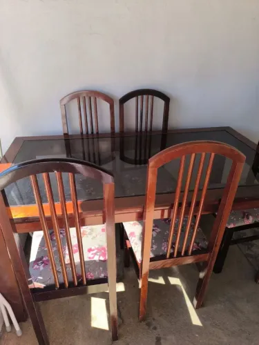 Mesa de vidro temperado 6 lugares