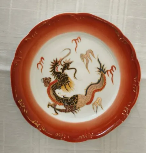 Prato Decorativo Porcelana Schmidt - Dragão Oriental