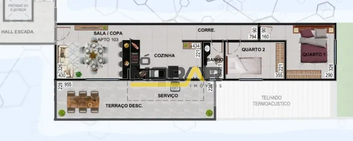 APARTAMENTO COM ÁREA PRIVATIVA , 2 QUARTO E 1 VAGA DE GARAGEM NO BAIRRO TUPI - BELO HORIZO
