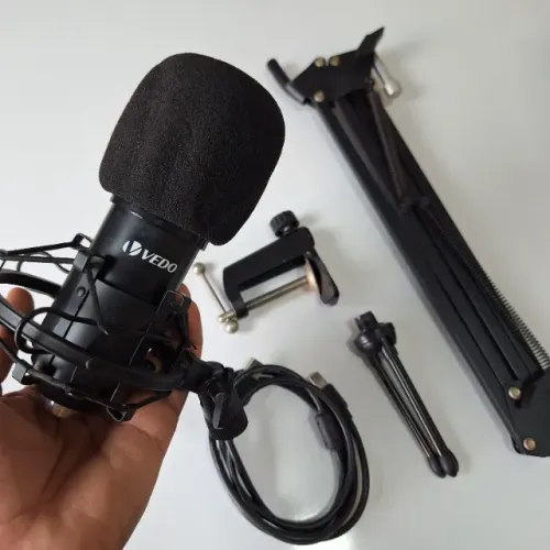 Microfone Podcast BM800 USB + Braço Articulado