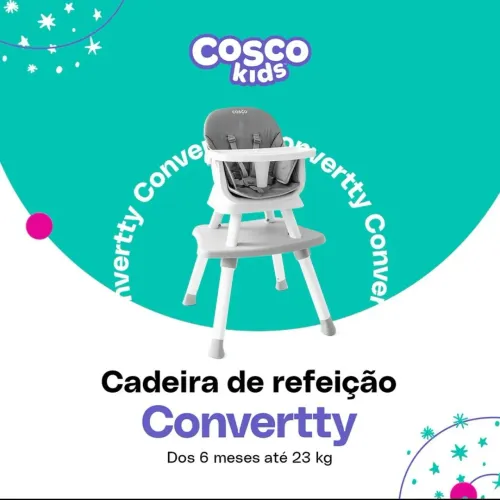 Cadeira alimentação cosco 8 em 1 em super nova