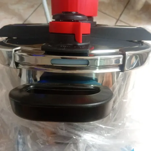 Panela De Pressão 5l Aço Inox Fundo Triplo Indução Gás Elétr