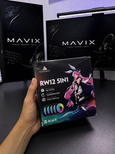 Kit 5 Ventoinhas RGB 120mm 5in1 | Novo a pronta entrega