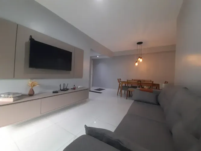 Porteira Fechada - Condominio beira mar JTR - Apartamento 96m² 3 quartos +DCE - Praia Jat