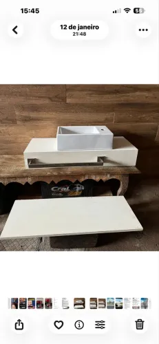 Bancada de mármore silestone branca