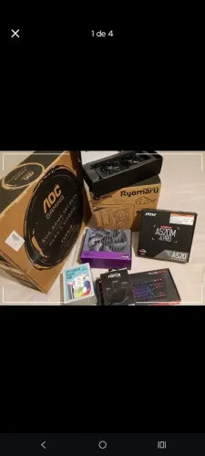 Pc com Placa de Vídeo e Monitor novos