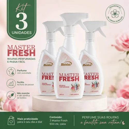 Kit com 03 Master Fresh 500 ml - Roupas e Casa Perfumada