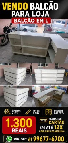 Vendo Balcão em L