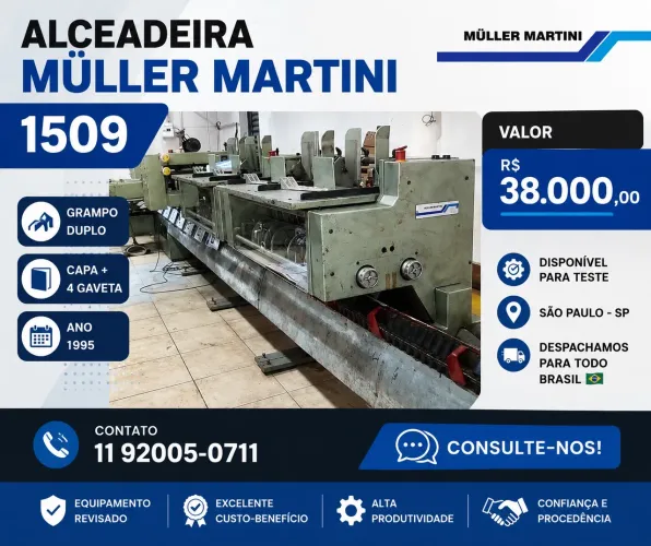 Alceadeira mille Martini 1509 capa+ grampo + 4 estação