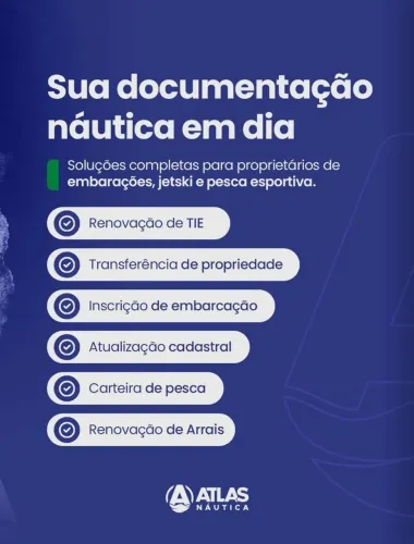 Documentação náutica Despachante Atlas