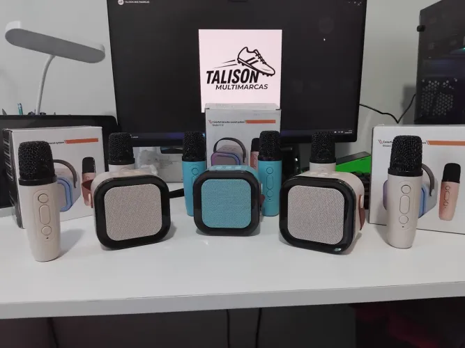 Caixa de som Karaoke - 2 Microfones