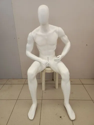 Manequim Masculino Fitness Sentado 