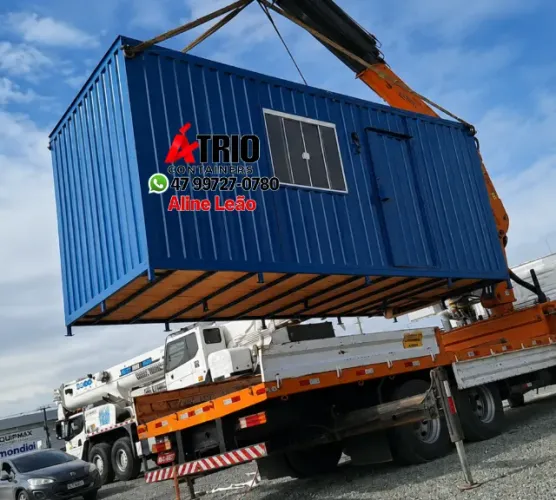 Container 20 pés 6m escritório com banheiro