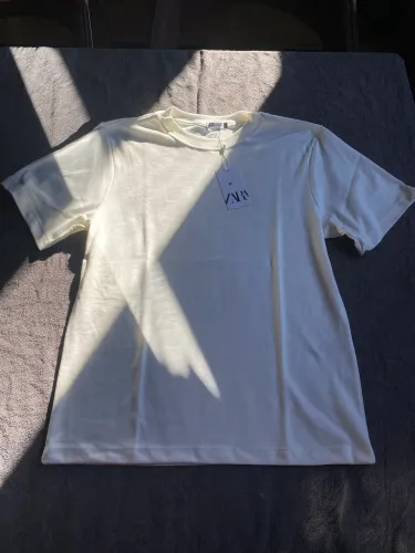 Camiseta Zara Oversized Off White / Creme Tam M Nova Com Etiqueta