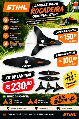 Kit de Lâminas para Roçadeira Stihl (2 e 3 Pontas)