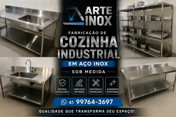 Fabricacao de cozinha industrial em aço inox