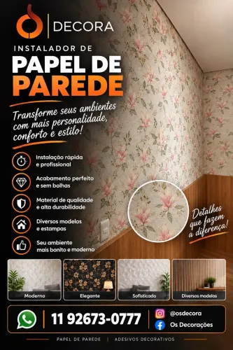 Papel de parede instalação e venda ( leia a descrição)